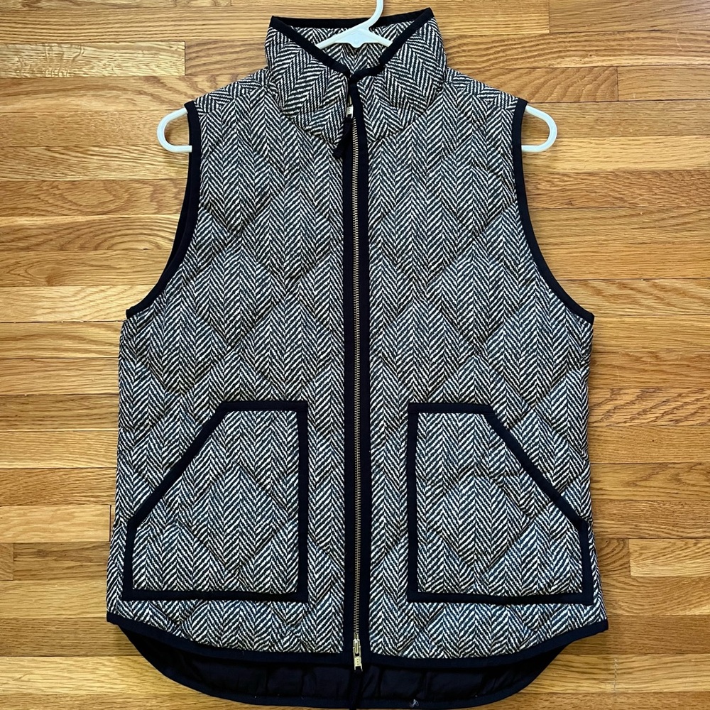 J. Crew Factory Herringbone Quilted Puffer Vest